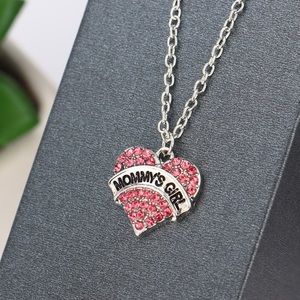 Crystal Heart Mommy's Girl Necklace